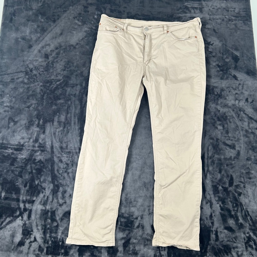 Levi's 511 Slim Fit Pants Mens 38x32 Beige Tan Cotton Blend‎ Stretch 2580